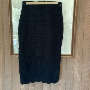 House of Harlow Black Crochet Midi Skirt Size Medium